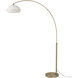 Morelli 92 inch 14 watt Weathered Brass Arc Floor Lamp Portable Light