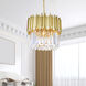 Deco 4 Light 16 inch Medallion Gold Down Chandelier Ceiling Light