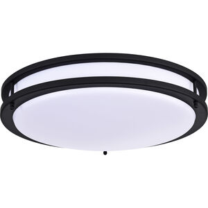 Glamour LED 17 inch Matte Black Flush Mount Ceiling Light
