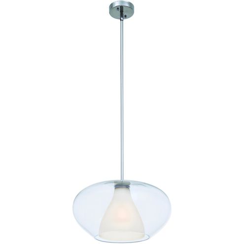 Soft 1 Light 17 inch Chrome Pendant Ceiling Light