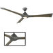 Woody 72 inch Graphite Weathered Gray Ceiling Fan in 3500K