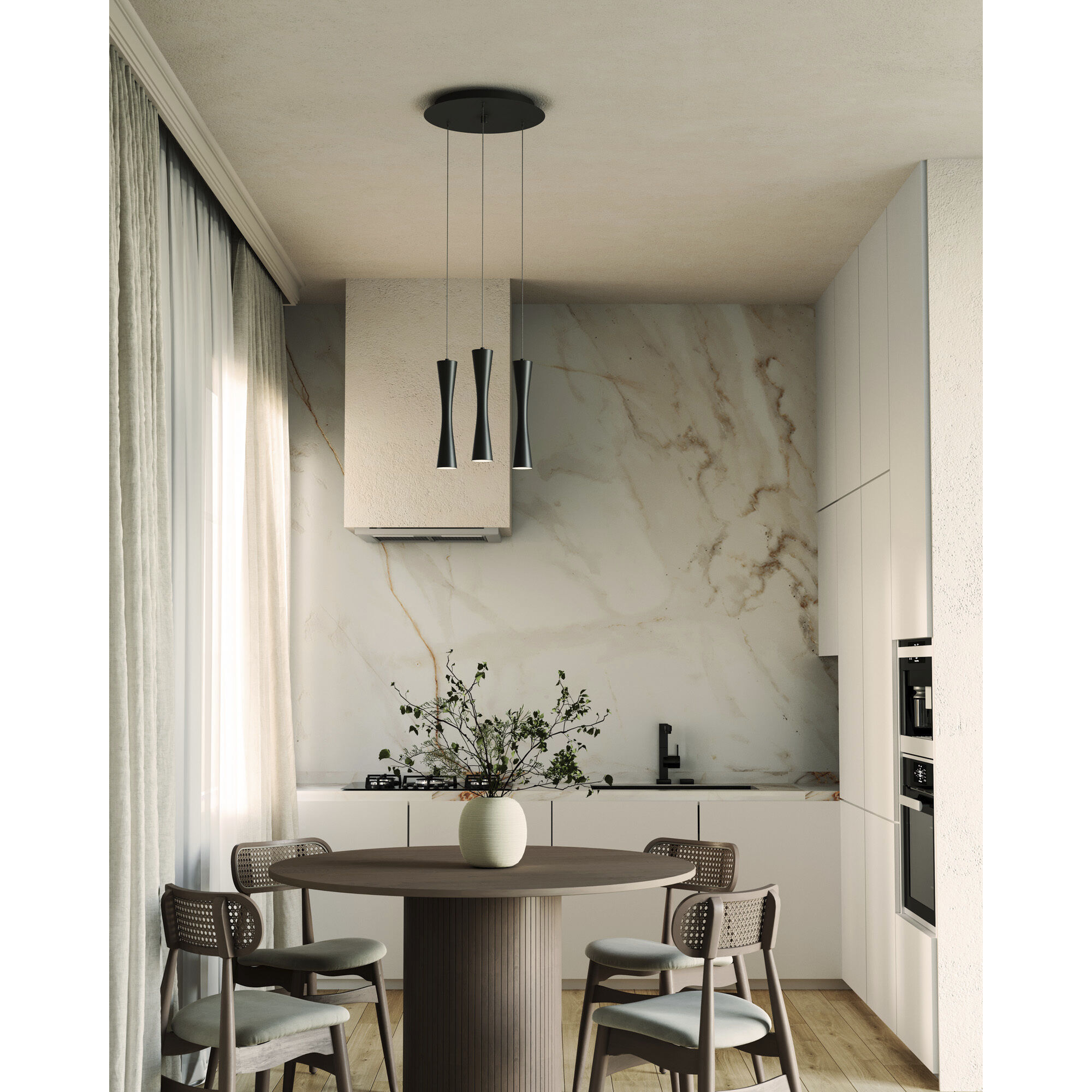 Robson Multi Pendant Ceiling Light in Black