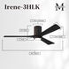 Atlas Irene-3HLK 60 inch Textured Bronze with Matte Black Blades Flush Mount Paddle Fan