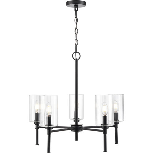Chastine 5 Light 24 inch Matte Black Chandelier Ceiling Light