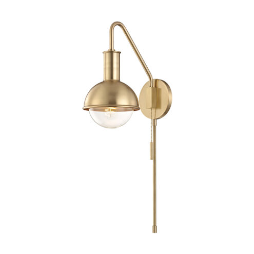 Riley 1 Light 6 inch Aged Brass Wall Sconce Wall Light