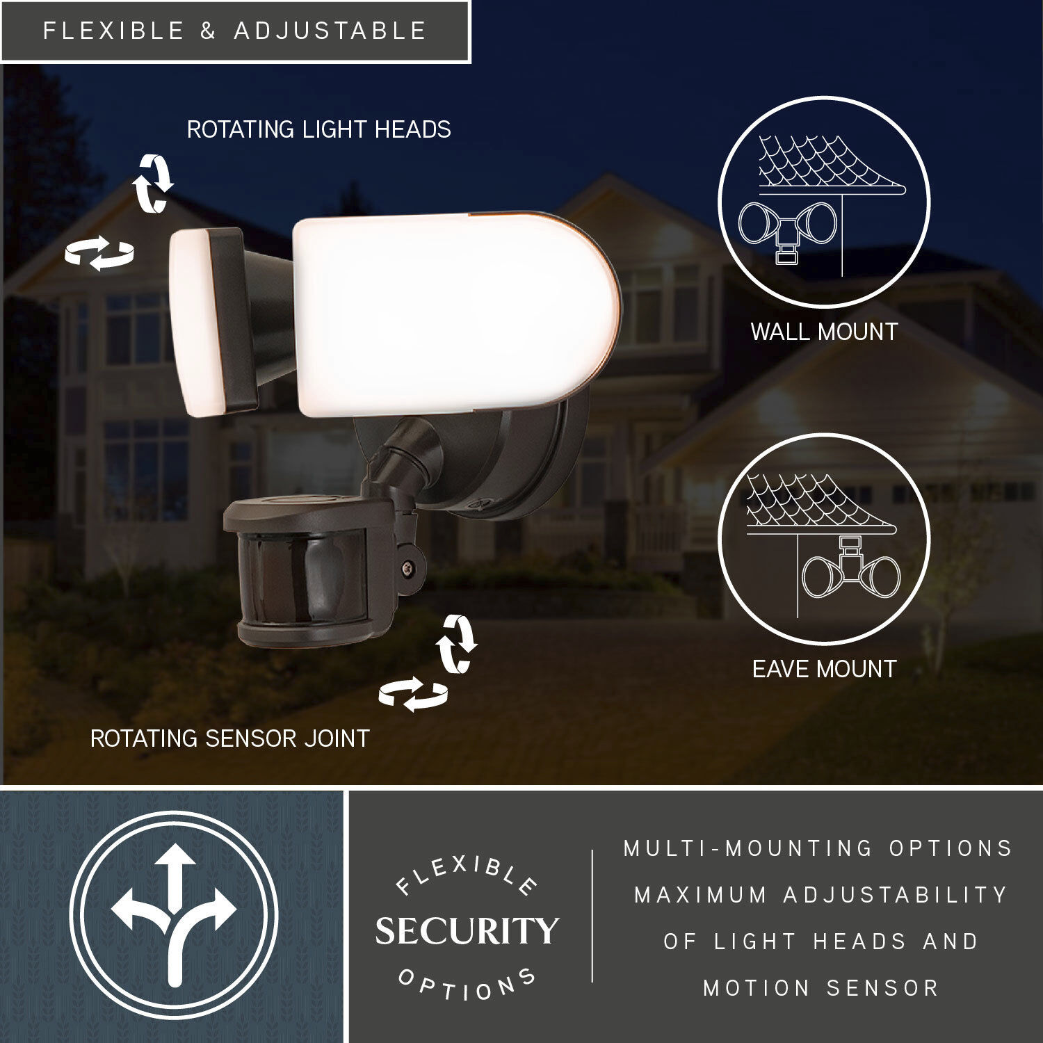 Lambda LED 7 inch Bronze Outdoor Security