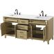 Virginia 72 X 35 inch Honey Brown Bathroom Vanity Cabinet