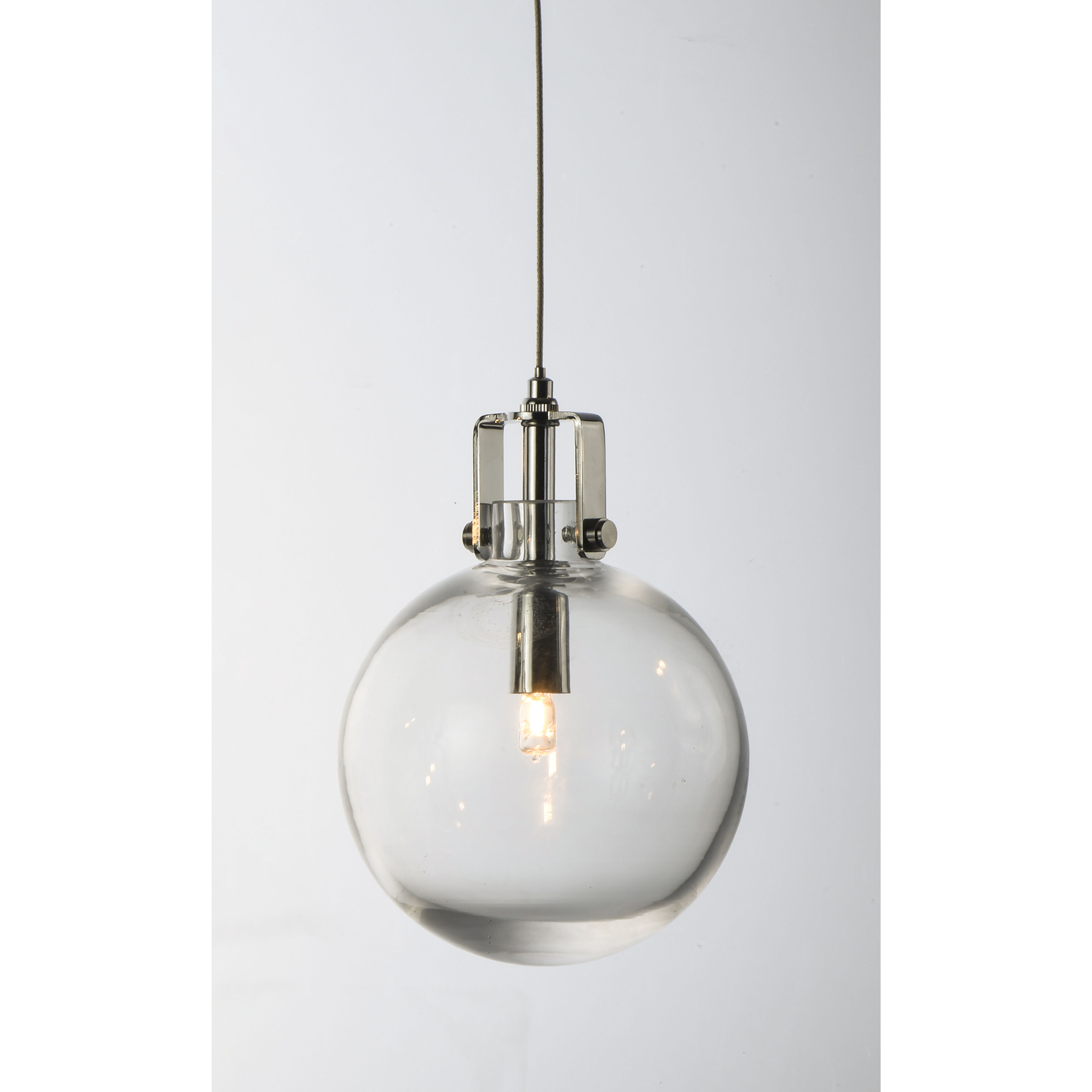 Kem 1 Light 5.75 inch Polished Chrome Single Pendant Ceiling Light
