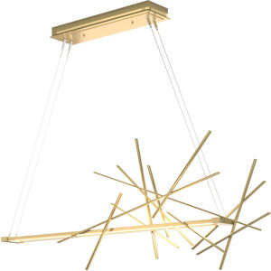 Cascade LED 50.9 inch Modern Brass Pendant Ceiling Light