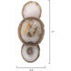 Trinity 1 Light 7 inch Pale Lavender Agate & Antique Brass Wall Sconce Wall Light