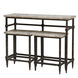 Tameron Blackened Zinc, Grey Glazed Driftwood Bistro Set