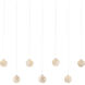 Finhorn 7 Light 59 inch Pearl and Silver Multi-Drop Pendant Ceiling Light
