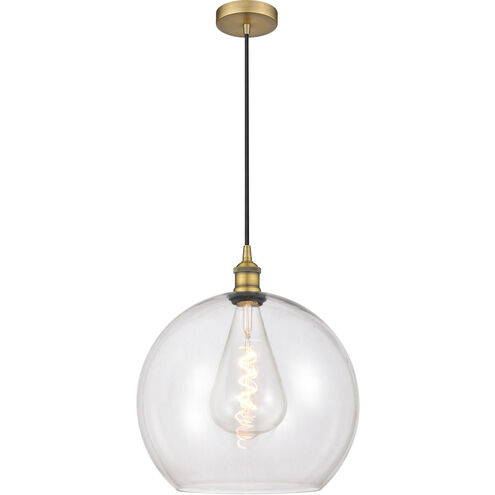 Edison Athens LED 14 inch Brushed Brass Pendant Ceiling Light