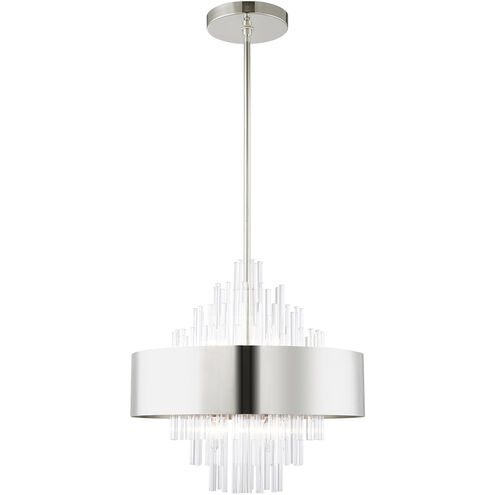 Orenburg 8 Light 21 inch Polished Nickel Pendant Chandelier Ceiling Light