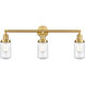 Franklin Restoration Dover LED 31 inch Satin Gold Bath Vanity Light Wall Light in Seedy Glass, Franklin Restoration