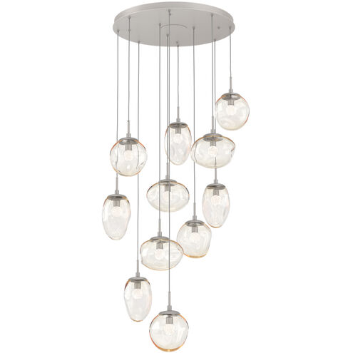 Cosmos LED LED 37.8 inch Beige Silver Chandelier Ceiling Light, Round Multi-Port