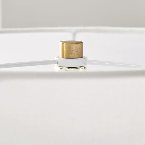 Drew & Jonathan Buckley 27.38 inch 9.00 watt Gloss White Table Lamp Portable Light