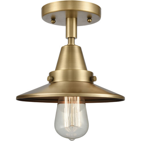 Franklin Restoration Railroad LED 8 inch Brushed Brass Flush Mount Ceiling Light