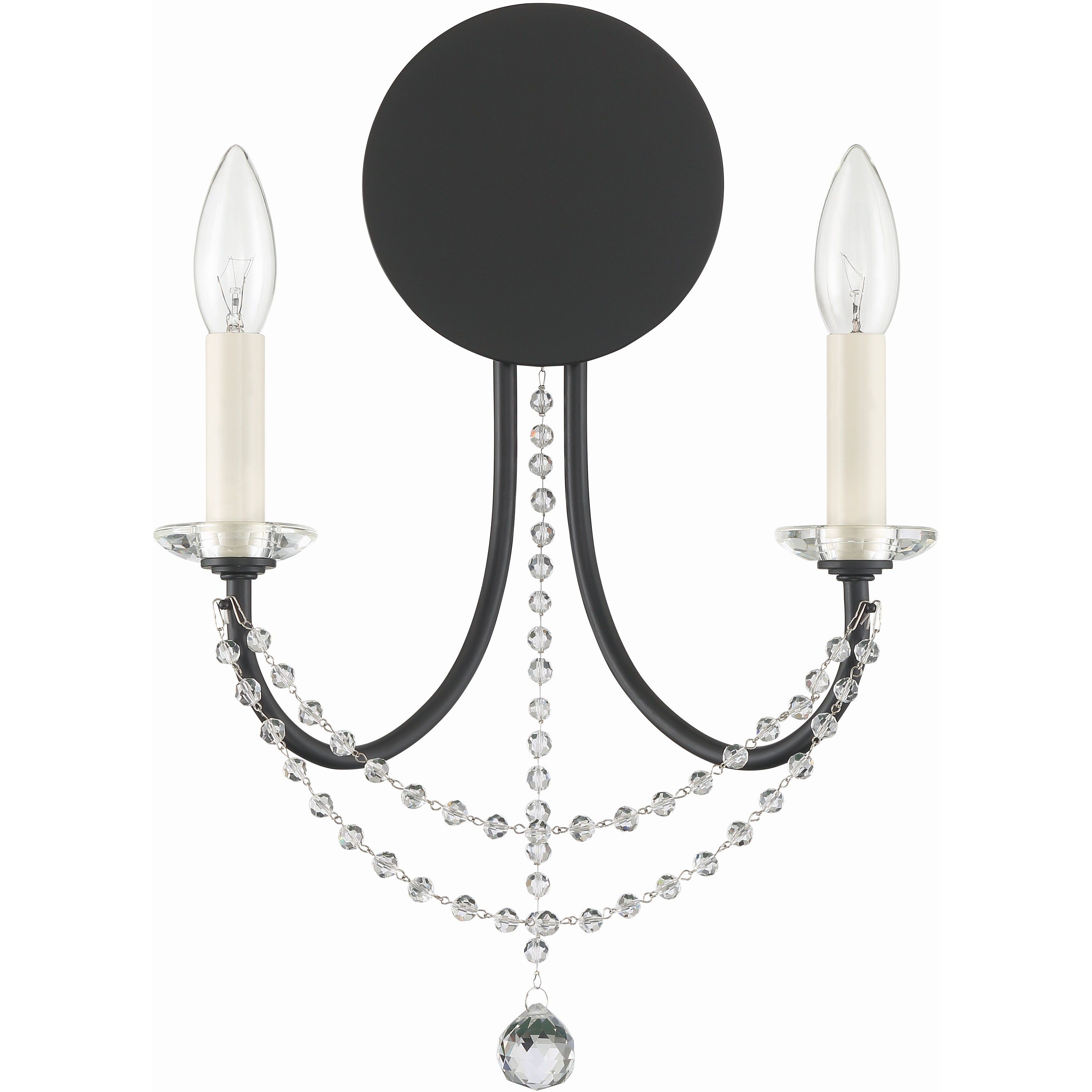 Delilah Bath Wall Light in Matte Black