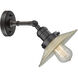 Franklin Restoration Halophane 1 Light 9 inch Oil Rubbed Bronze Sconce Wall Light in Clear Halophane Glass, Franklin Restoration