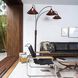Natural Mica 86 inch 75.00 watt Bronze and Espresso Arc Floor Lamp Portable Light