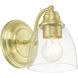 Montgomery 1 Light 5 inch Satin Brass Vanity Sconce Wall Light