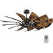 Springer 52 inch Architectural Bronze with Distressed Walnut Blades Windmill Ceiling Fan