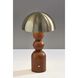 Connie 10.75 inch 2.00 watt Walnut and Antique Brass Cordless Table Lamp Portable Light