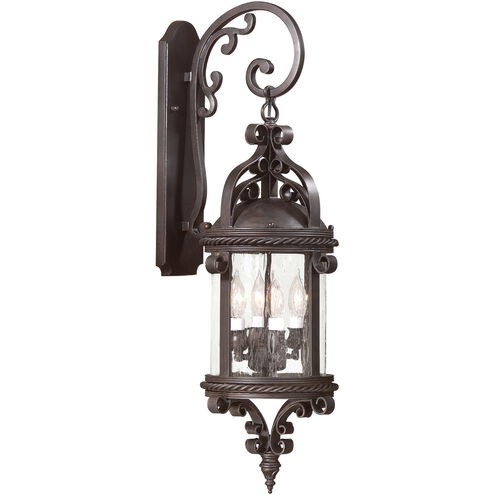 Pamplona 4 Light 30.25 inch Soft Off Black Outdoor Wall Sconce