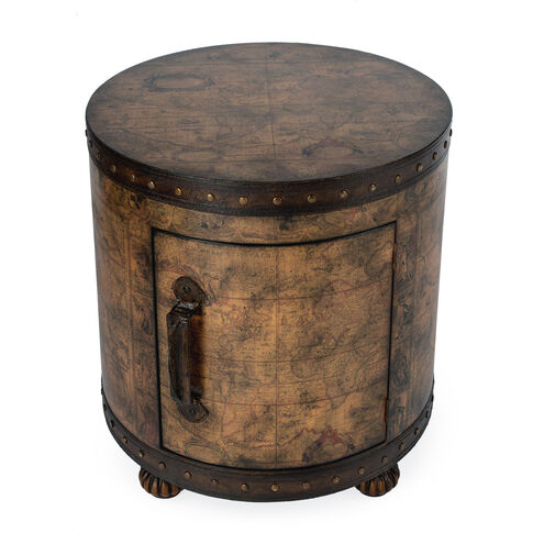 Vasco Old World Map 22 X 20 inch Heritage Accent Table