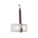 Saratoga 2 Light 16 inch Black and Polished Nickel Sconce Wall Light in Leather British Brown, Black/Polished Nickel, Natural Anna