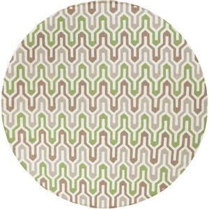 Fallon 96 X 96 inch Dark Green, Ivory, Camel Rug