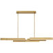 Cameno Linear Chandelier Ceiling Light in Gold, Large