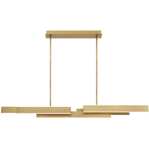Cameno Linear Chandelier Ceiling Light in Gold, Large