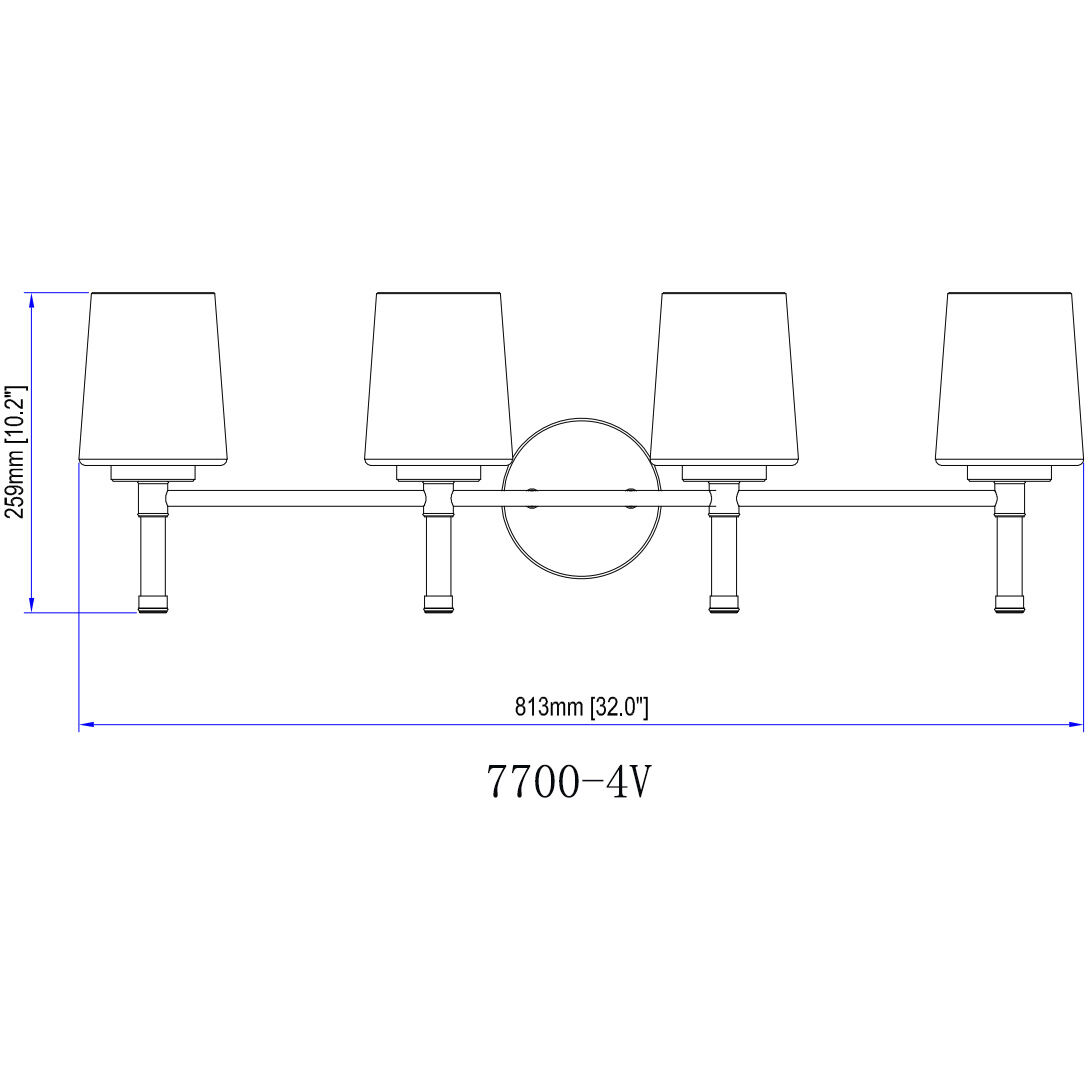 Henri Vanity Wall Light in Modern Gold