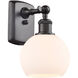 Ballston Athens 1 Light 6 inch Oil Rubbed Bronze Sconce Wall Light in Matte White Glass