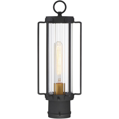 Avonlea 1 Light 17 inch Coal/Gold Outdoor Post, Great Outdoors