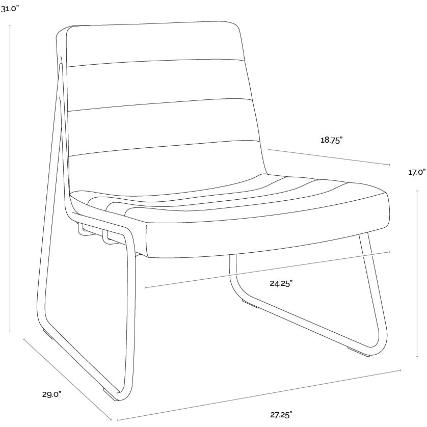 Anton Bravo Cognac Lounge Chair