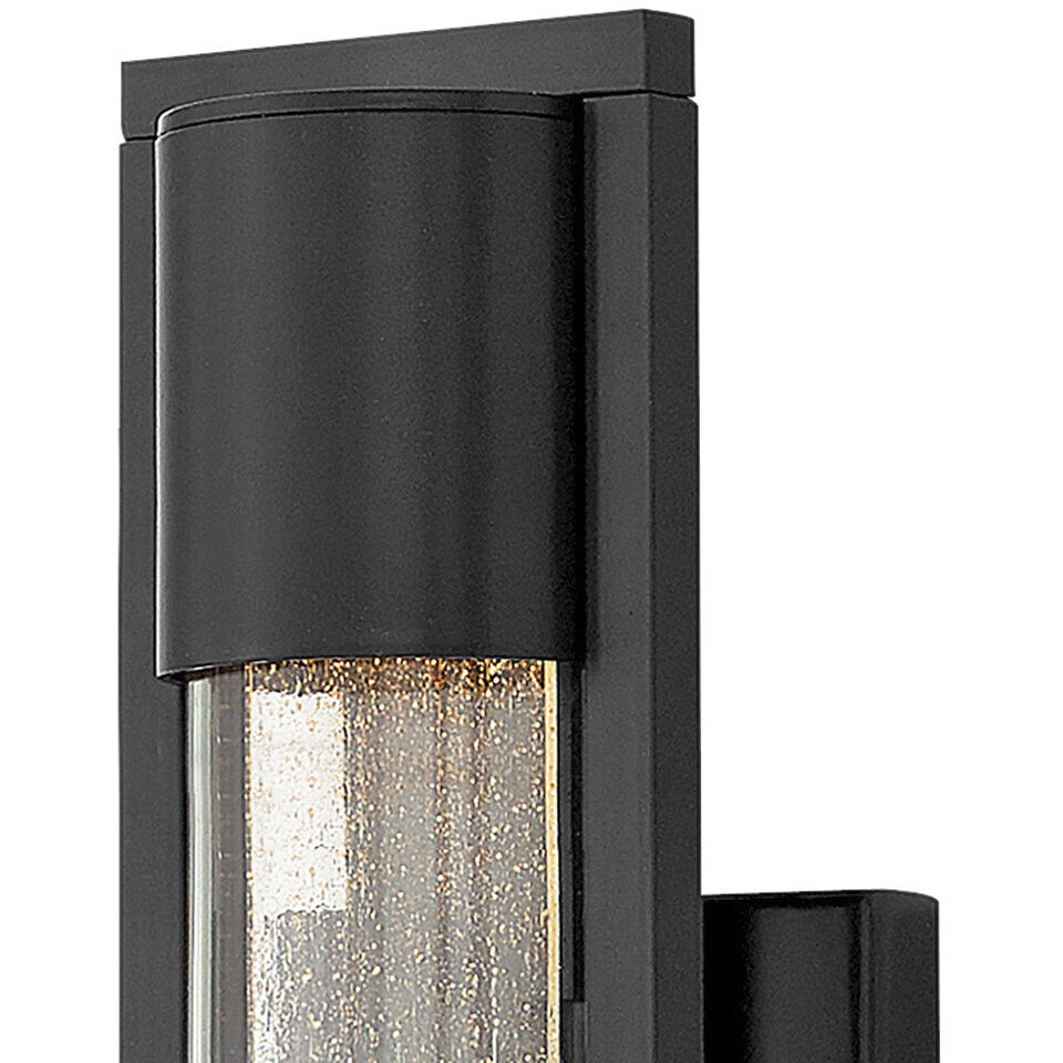 Mist Outdoor Wall Mount Lantern in Satin Black, Small