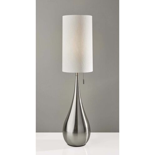 Christina 35 inch 100.00 watt Brushed Steel Table Lamp Portable Light