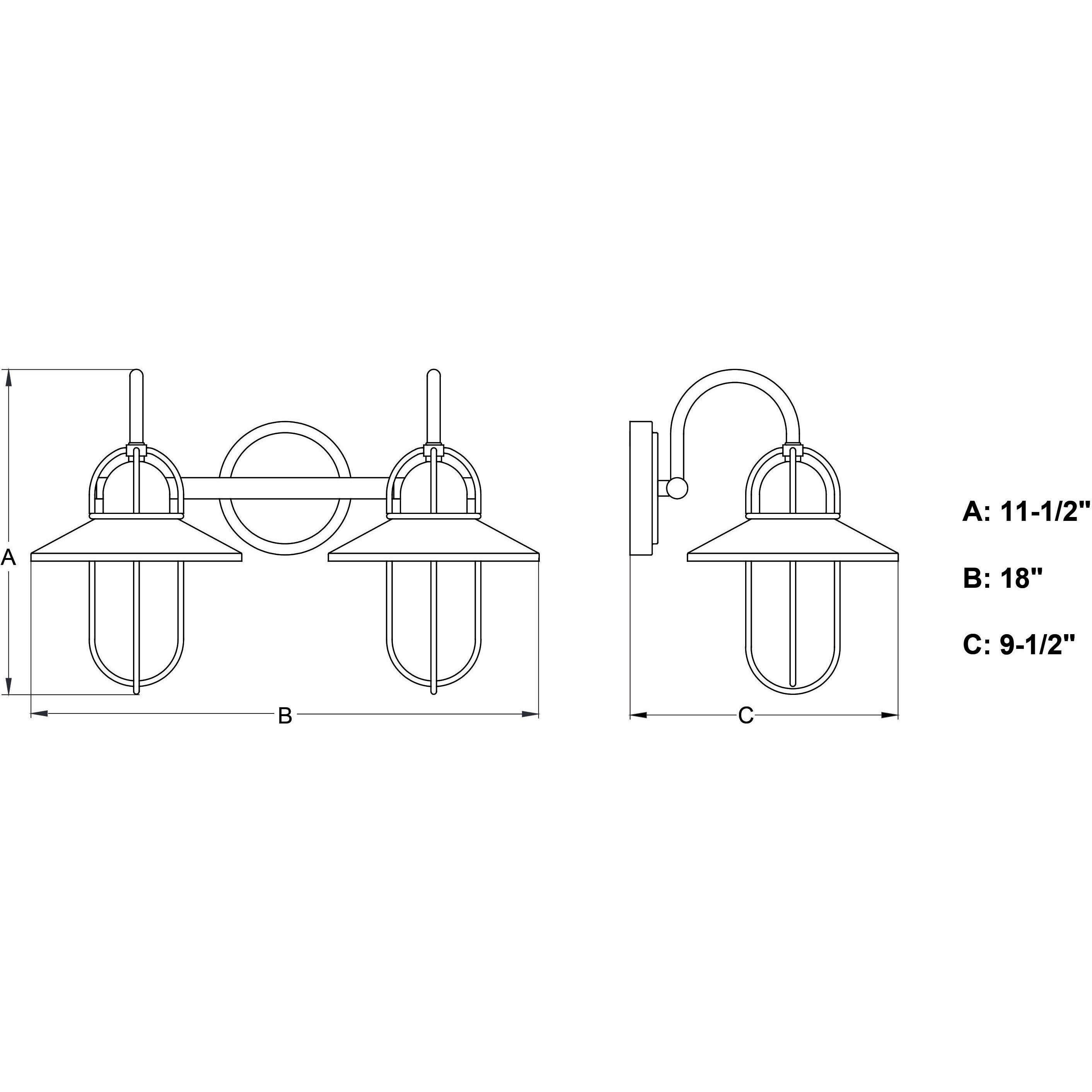 Galena LED 18 inch Matte Black and Satin Nickel Bathroom Light Wall Light in 2