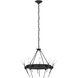 Echo 10 Light 32.2 inch Black Chandelier Ceiling Light