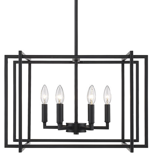 Tribeca 6 Light 21 inch Matte Black Chandelier Ceiling Light