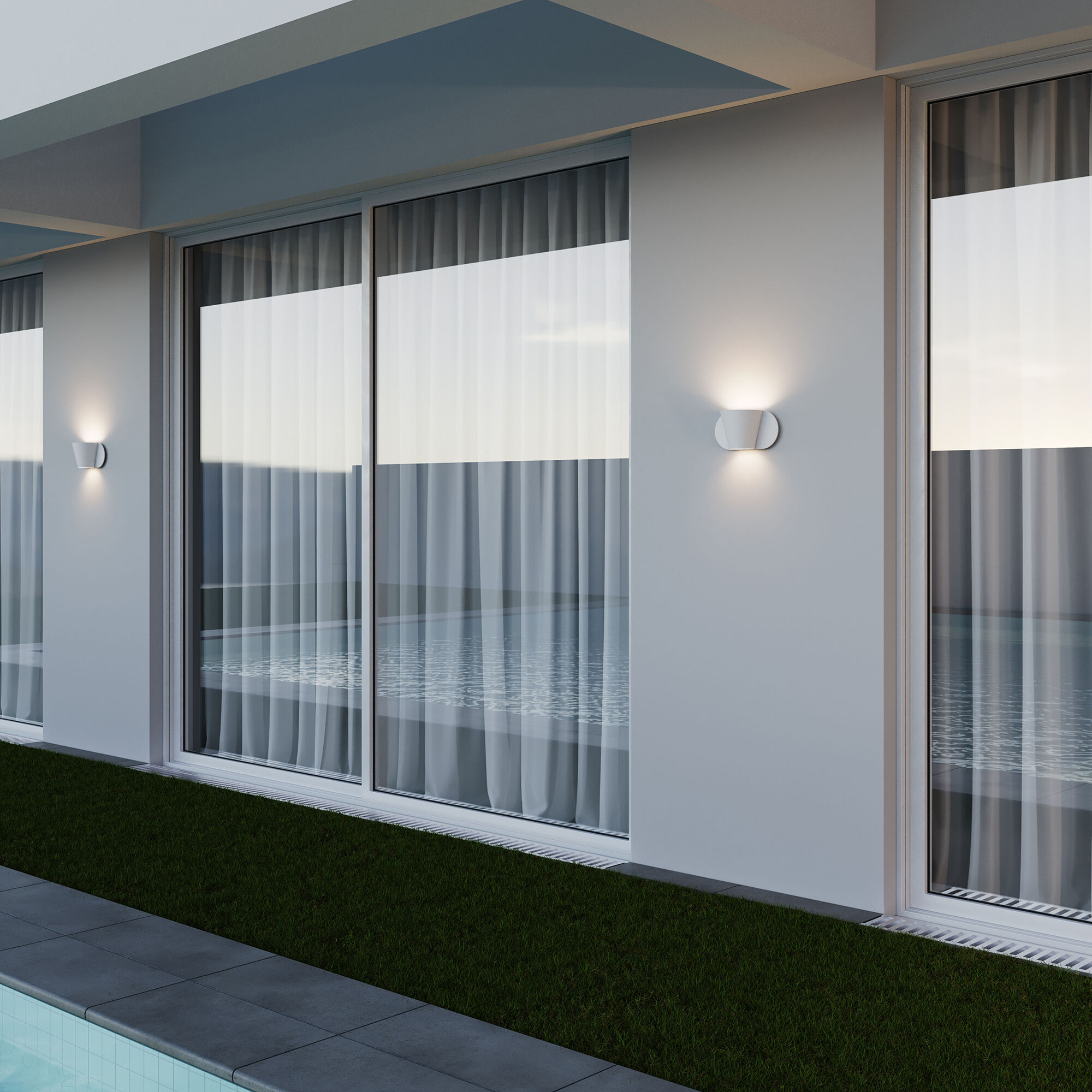 Kaliko LED 5 inch Textured White Indoor-Outdoor Sconce