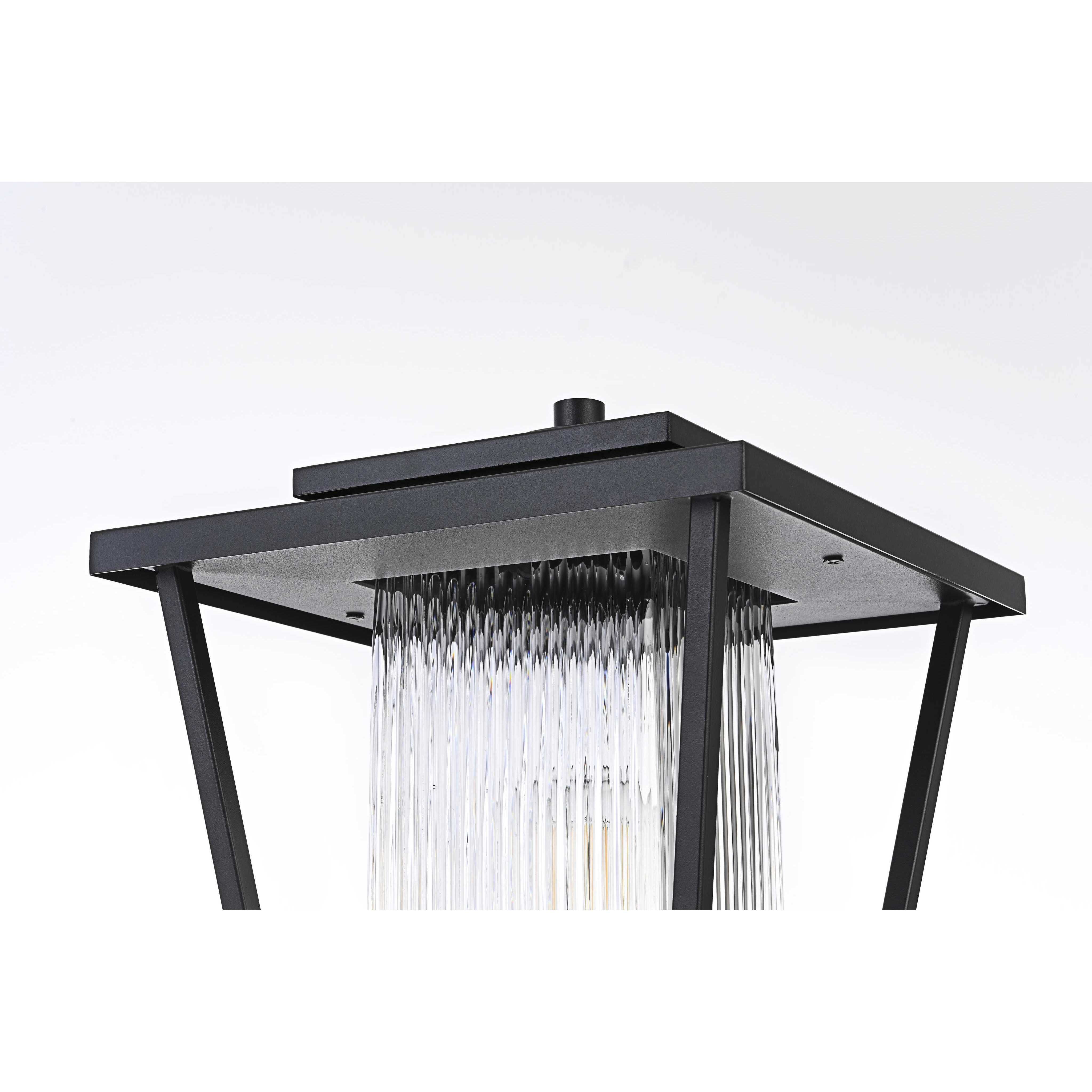 York 1 Light 17.5 inch Black Outdoor Post Light