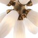 Crest 2 Light 5 inch Winter Brass Pendant Ceiling Light