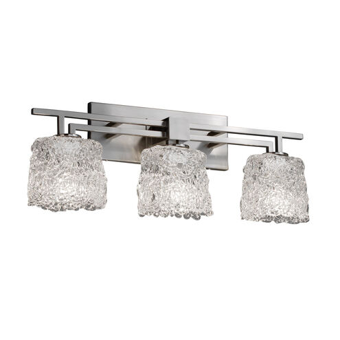 Veneto Luce 3 Light 26.5 inch Brushed Nickel Bath Bar Wall Light in Lace (Veneto Luce), Oval, Incandescent
