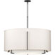Exos Double Shade 3 Light 37.2 inch Ink Large Scale Pendant Ceiling Light in Natural Anna/Flax