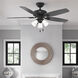 Builder 52 inch Matte Black with Matte Black/Greyed Walnut Blades Ceiling Fan