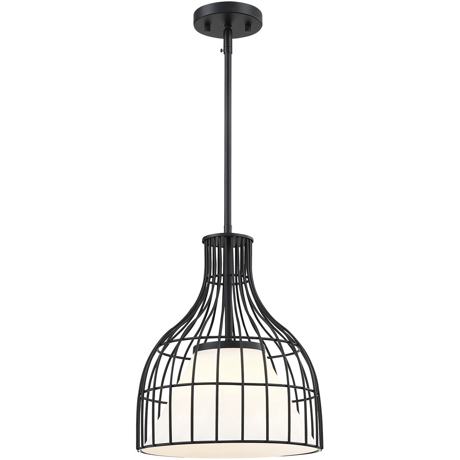 Evensong LED 12 inch Matte Black Pendant Ceiling Light
